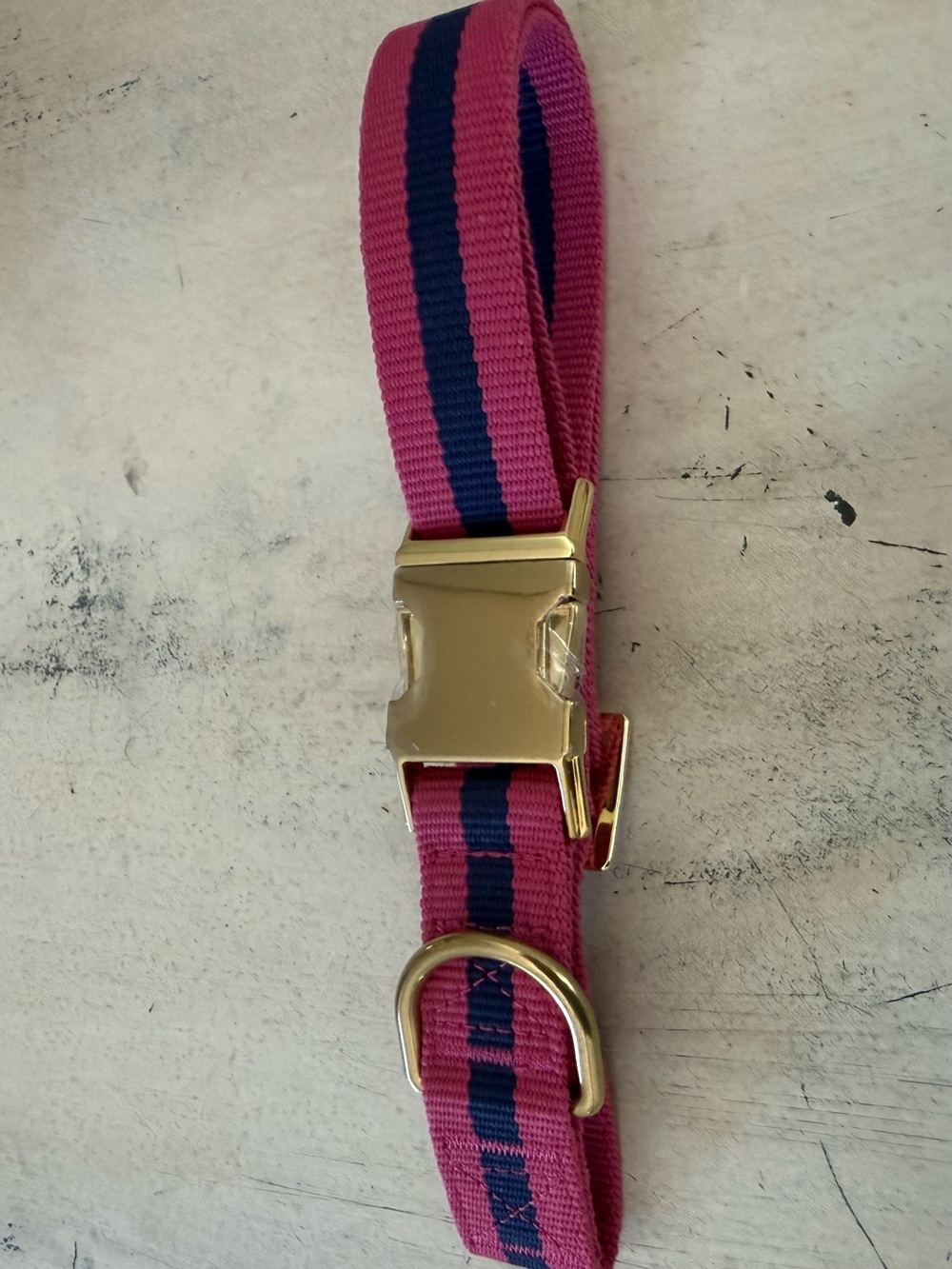 Sloane Striped Foggy Dog Size L Adjustable Dog Collar NWOT - Picture 2 of 5